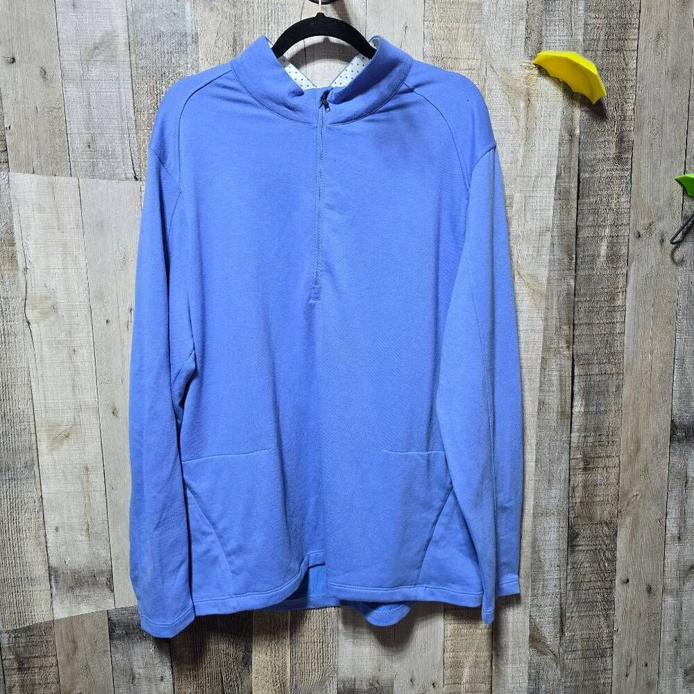Robert Graham Luxe Blue Quarter Zip Sweatshirt XL Outdoor Golf Athleisure Basic